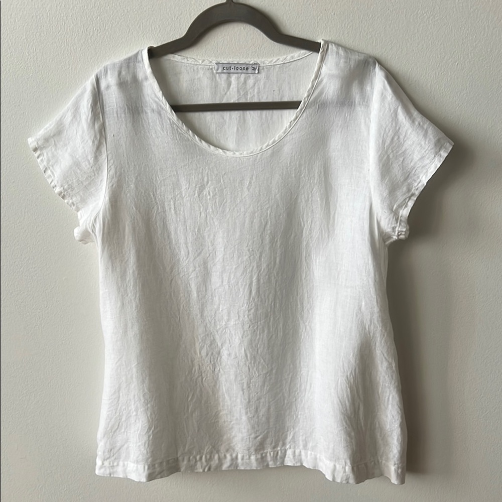 White Linen Women's Top by J. Jill